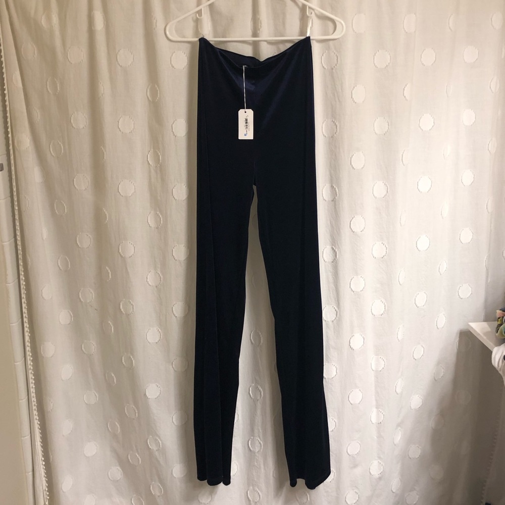 Tres Bleu Blue Velvet Blazer Pants
